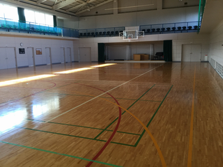 三宅村コミュニティーセンターの体育室の写真